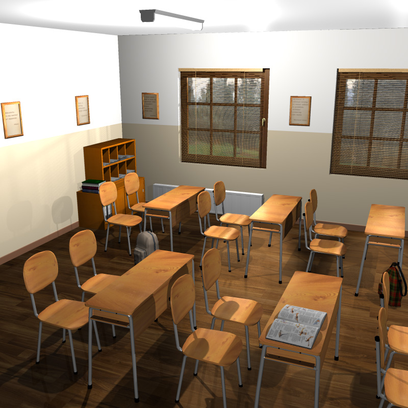 Daz3d - Poser - School Classroom